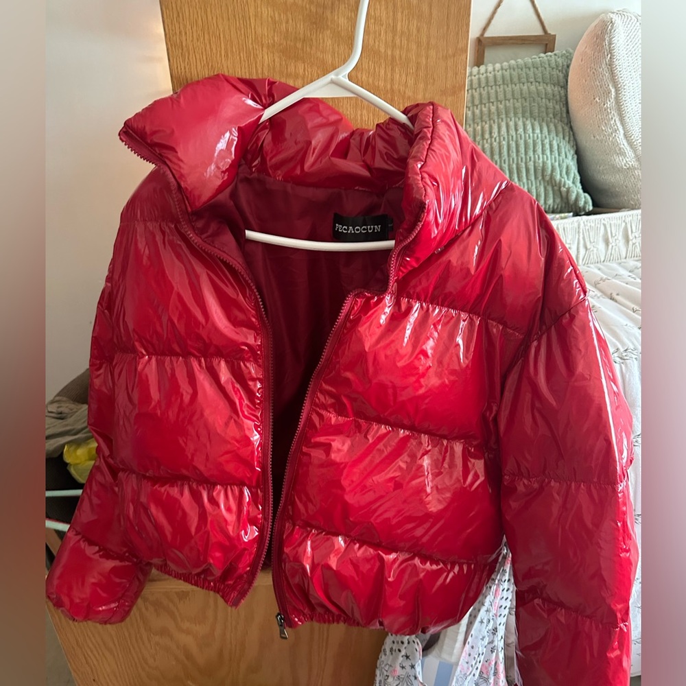 Genuine one of a kind red puffer jacket!